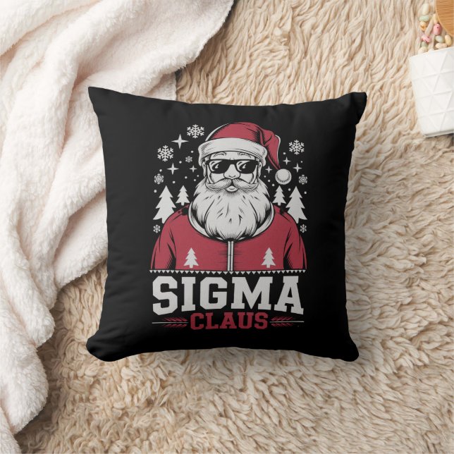 Sigma Claus Cool Santa Christmas Rizzler Meme Kissen (Decke)