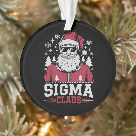 Sigma Claus Cool Santa Christmas Rizzler Meme Ornament (Baum)