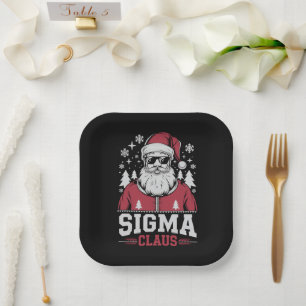 Sigma Claus Cool Santa Christmas Rizzler Meme Pappteller
