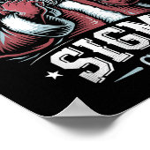 Sigma Claus Cool Santa Funny Christmas Rizz Rizzle Poster (Ecke)