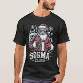 Sigma Claus Cool Santa Funny Christmas Rizz Rizzle T-Shirt (Vorderseite)