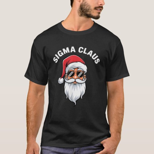 Sigma Claus Cool Santa Funny Christmas Rizzz Rizze T-Shirt (Vorderseite)