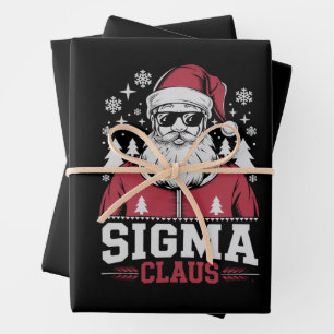 Sigma Claus Cooler Santa Weihnachten Rizz Rizzler  Geschenkpapier Set