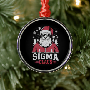 Sigma Claus Cooler Santa Weihnachten Rizz Rizzler Ornament Aus Metall