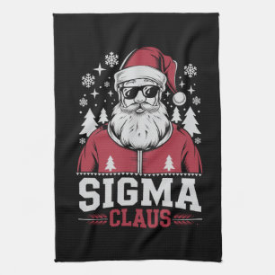 Sigma Claus cooler Weihnachtsmann Weihnachten Rizz Geschirrtuch