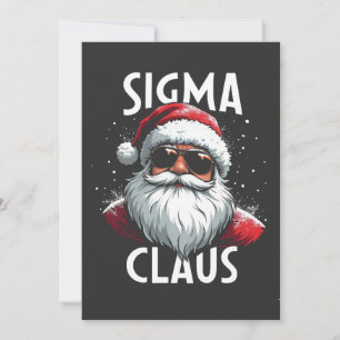 Sigma Claus Funny Gen Alpha Middle School Christma Einladung