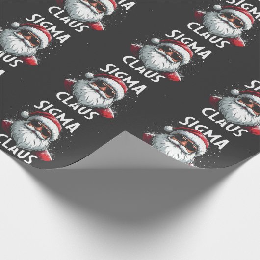 Sigma Claus Funny Gen Alpha Middle School Christma Geschenkpapier (Ecke)
