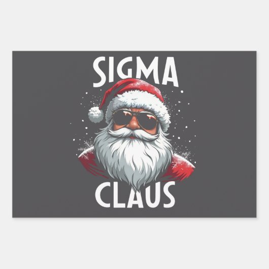 Sigma Claus Funny Gen Alpha Middle School Christma Geschenkpapier Set (Vorderseite 2)
