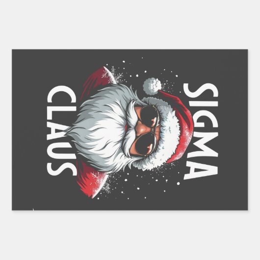 Sigma Claus Funny Gen Alpha Middle School Christma Geschenkpapier Set (Vorderseite)