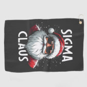 Sigma Claus Funny Gen Alpha Middle School Christma Golfhandtuch (Horizontal)