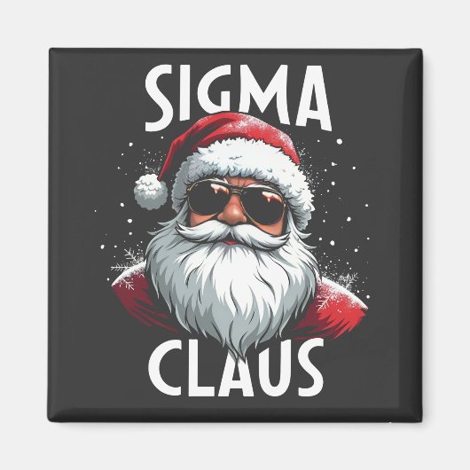 Sigma Claus Funny Gen Alpha Middle School Christma Magnet (Vorne)