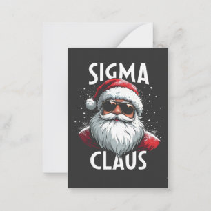 Sigma Claus Funny Gen Alpha Middle School Christma Mitteilungskarte