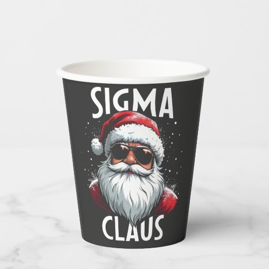 Sigma Claus Funny Gen Alpha Middle School Christma Pappbecher (Vorderseite)