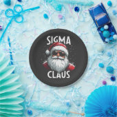 Sigma Claus Funny Gen Alpha Middle School Christma Pappteller (Party)