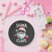 Sigma Claus Funny Gen Alpha Middle School Christma Pappteller (Party)
