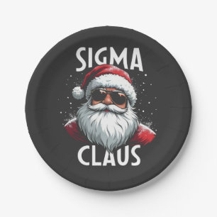 Sigma Claus Funny Gen Alpha Middle School Christma Pappteller