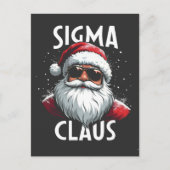 Sigma Claus Funny Gen Alpha Middle School Christma Postkarte (Vorderseite)