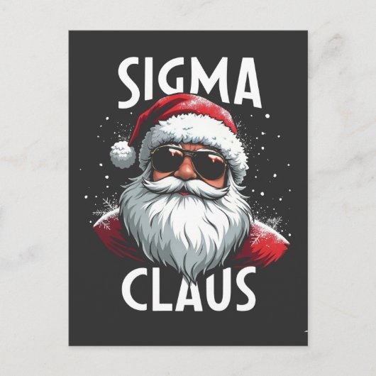 Sigma Claus Funny Gen Alpha Middle School Christma Postkarte (Vorderseite)