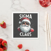 Sigma Claus Funny Gen Alpha Middle School Christma Serviette (Beispiel)