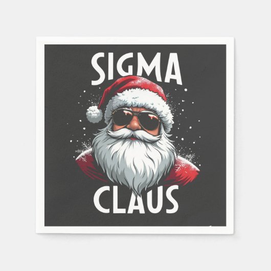 Sigma Claus Funny Gen Alpha Middle School Christma Serviette (Vorderseite)
