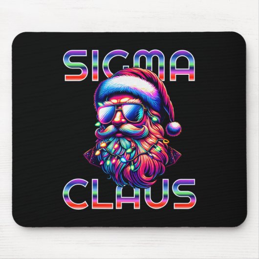 Sigma Claus Funny Santa Christmas Meme Teens Boys Mousepad (Vorne)