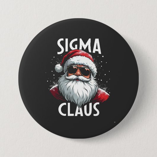 Sigma Claus Lustiger Gen Alpha Mittelschule Weihna Button (Vorderseite)