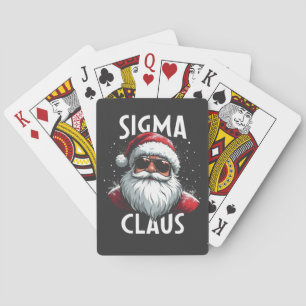 Sigma Claus Lustiger Gen Alpha Mittelschule Weihna Spielkarten