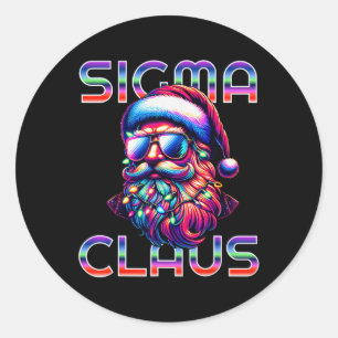 Sigma Claus Lustiger Weihnachtsmann Weihnachten Me Runder Aufkleber