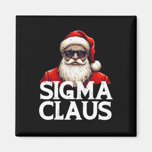 Sigma Claus Santa Funny Christmas Rizz Magnet