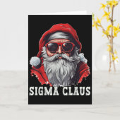 Sigma Claus Santa Funny Christmas Rizz Meme Xmas _ Karte (Gelbe Blume)