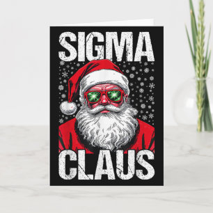 Sigma Claus Santa Lustiger Weihnachten Rizz Männli Karte
