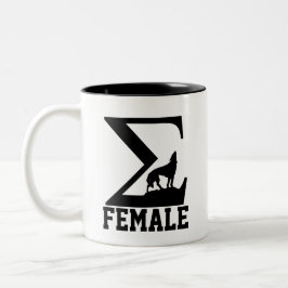 Sigma Female allone wolf Zweifarbige Tasse