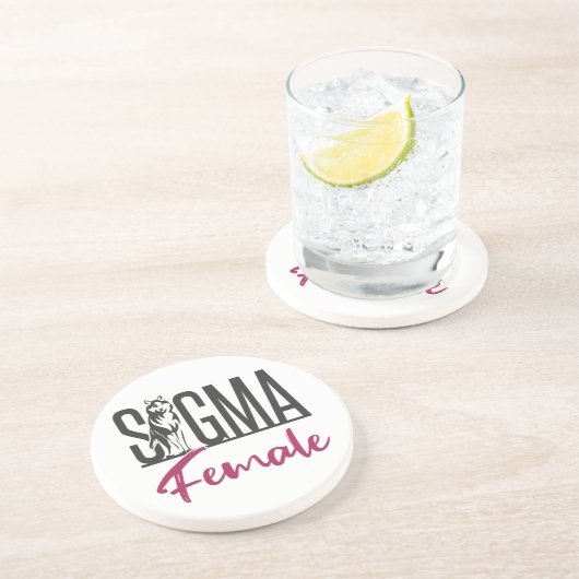 Sigma Female Lone Wolf Getränkeuntersetzer (Seite)