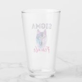 Sigma Female Wolf Lone Loner Meme Glas (Rückseite)