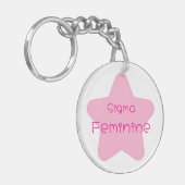 Sigma Feminine Acrylic Keychain Schlüsselanhänger (Vorderseite links)