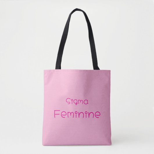 Sigma Feminine Tote Tasche (Vorderseite)