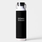 Sigma Frau Mindset Statement Schwarz Trinkflasche (Vorne)