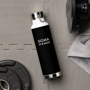 Sigma Frau Mindset Statement Schwarz Trinkflasche