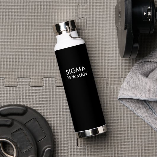 Sigma Frau Mindset Statement Schwarz Trinkflasche (Fitnessstudio (gedreht))