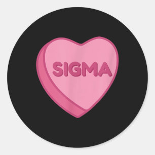 Sigma Gen Alpha Valentinstag Shirt Rizzler Candy Runder Aufkleber