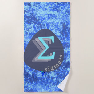 Sigma Greek Monogram Beach Handtuch