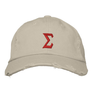 Sigma/griechisches Alpha/diy Farbe Bestickte Baseballkappe