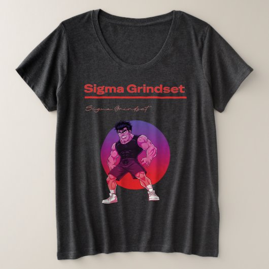 Sigma Grindset Große Größe T-Shirt (Design vorne)