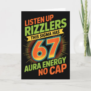 Sigma hat 67 Aura Nummer 67. Aura Farming Eiscreme Karte