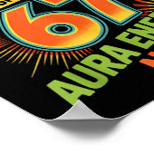 Sigma hat 67 Aura Nummer 67 Aura Farming Eiscreme Poster (Ecke)