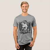 SIGMA Helmet & Shield 3b Herren Basic T-Shirt Tri-Blend Shirt (Vorderseite voll)