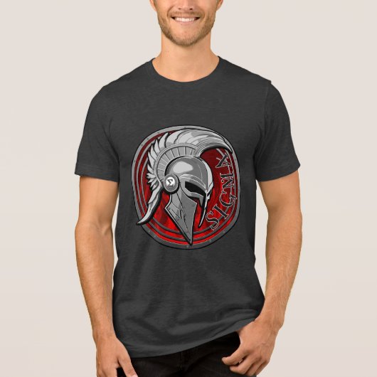 SIGMA Helmet Shield B Herren Basic T-Shirt Tri-Blend Shirt (Vorderseite)