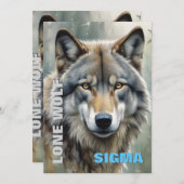 Sigma Male Lone Wolf Feiertagskarte (Vorne/Hinten)