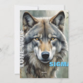 Sigma Male Lone Wolf Feiertagskarte (Rückseite)