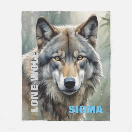 Sigma Male Lone Wolf Fleecedecke (Vorderseite)